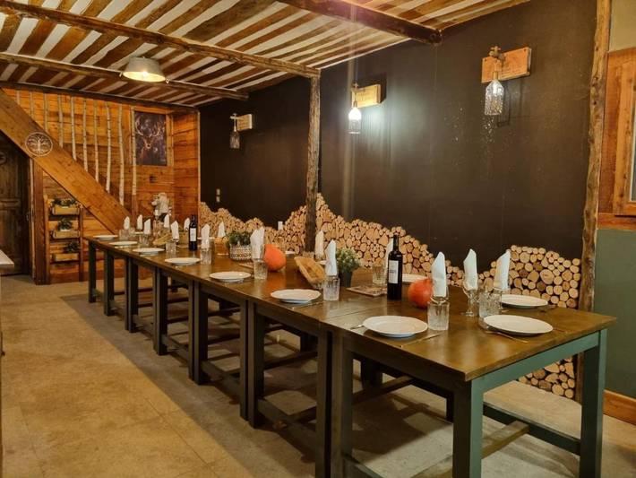 Gîte pour 15 personnes, avec terrasse et vue ainsi que jardin et sauna, animaux acceptés à Prunières - 3