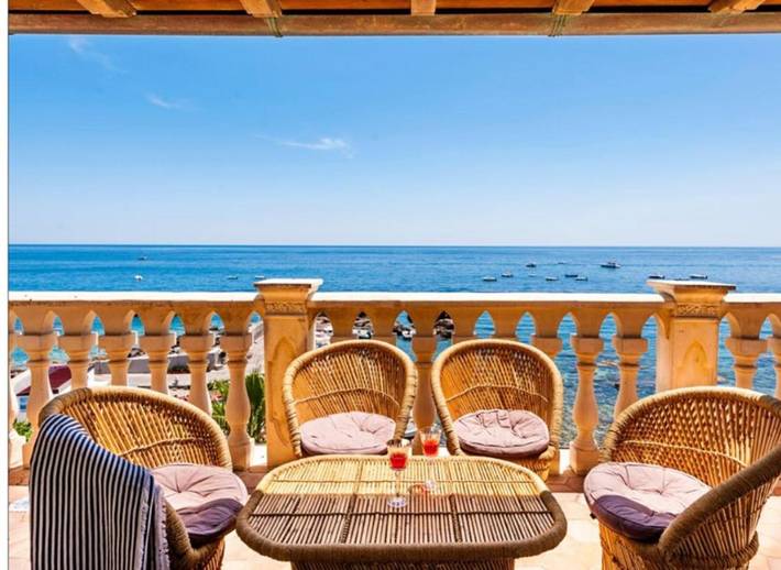 Ferienhaus für 4 Personen, mit Balkon und Terrasse sowie Ausblick