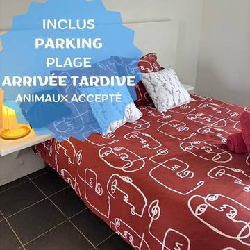 Gîte pour 4 personnes, avec balcon dans Plage de Montabo