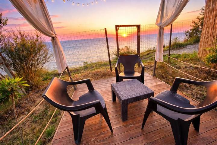Maison de vacances pour 2 personnes, avec vue ainsi que terrasse et jardin
