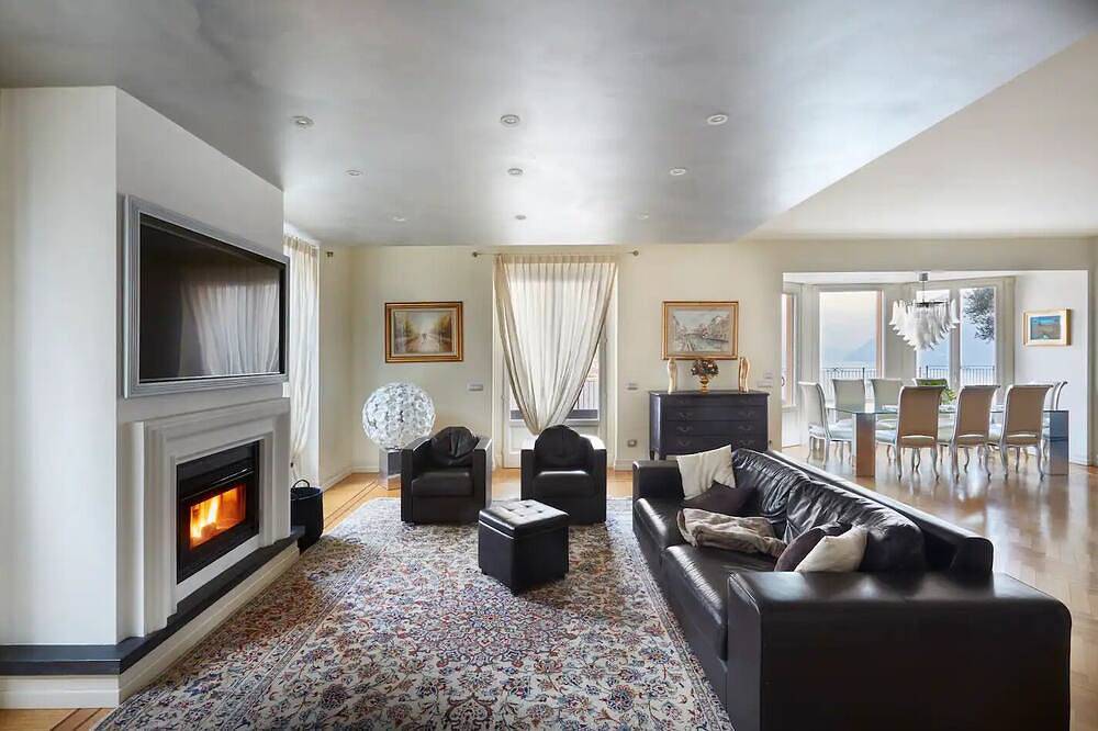 Perched above the gleaming waters of Lake Como in Riva (Faggeto Lario), Faggeto Lario