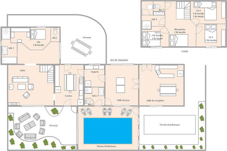 Gîte pour 12 personnes, avec terrasse et jardin en Vendée - 3