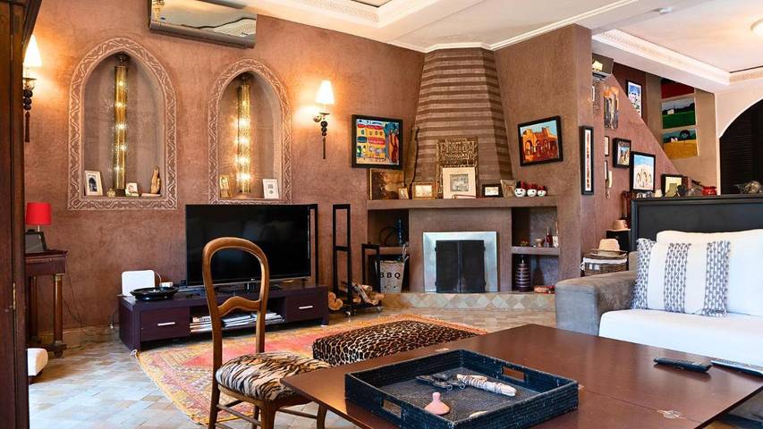 Riad pour 2 personnes, avec jardin ainsi que piscine et vue, animaux acceptés au Maroc