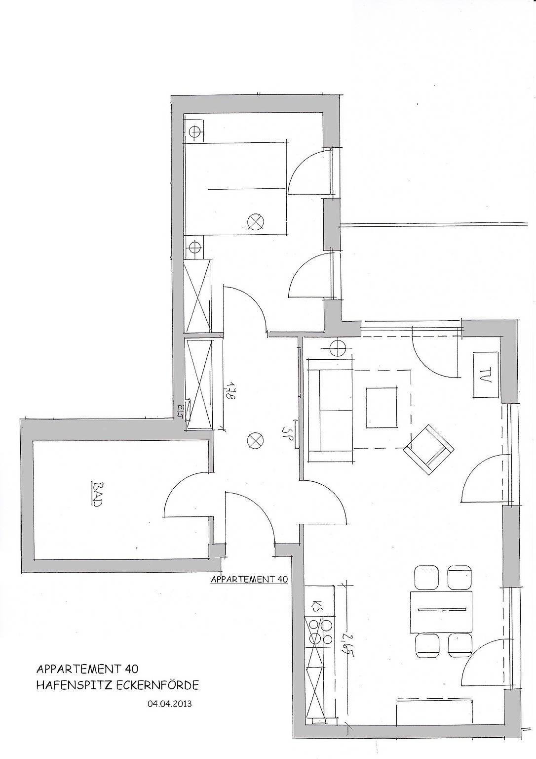 Apartamento vacacional entero, Apartment 40 "Backbord",, Blickrichtung  Binnenhafen Nord-West/Offenes Meer/Innenstadt in Eckernförde, Distrito de Rendsburg-Eckernförde