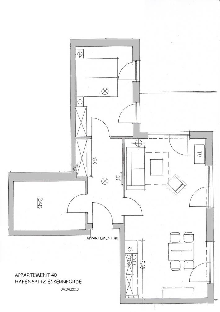 Ferienwohnung für 3 Personen, mit Seeblick und Balkon, mit Haustier in Eckernförde - 2