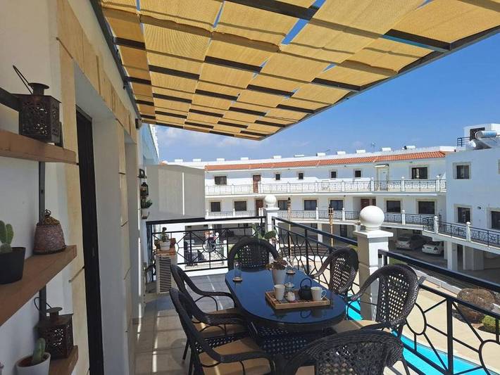 Apartament wakacyjny dla 5 osób, z Balkon i Taras oraz Ogród i Basen dla dzieci w Tersefanu