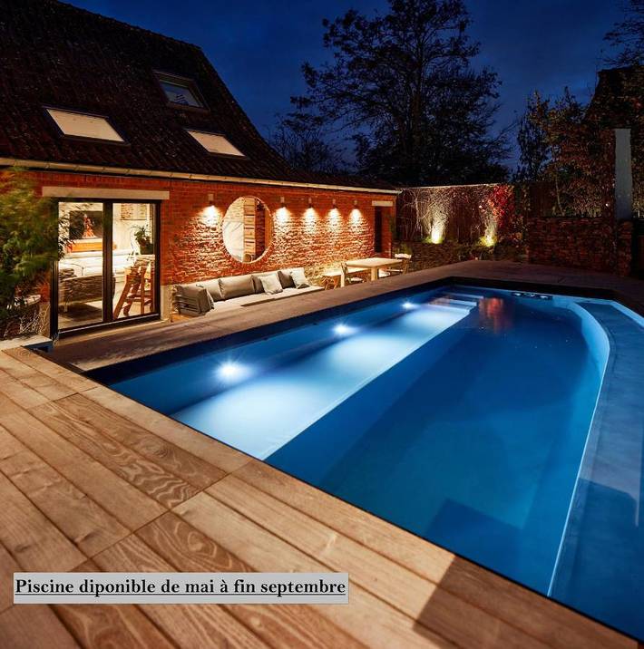 Cottage pour 2 personnes, avec piscine ainsi que vue et jardin dans Braine-le-Comte