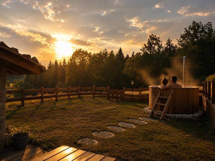 Location de vacances pour 4 personnes, avec Jacuzzi et Terrasse ainsi que Jardin et Sauna à Vollore-Montagne - 3