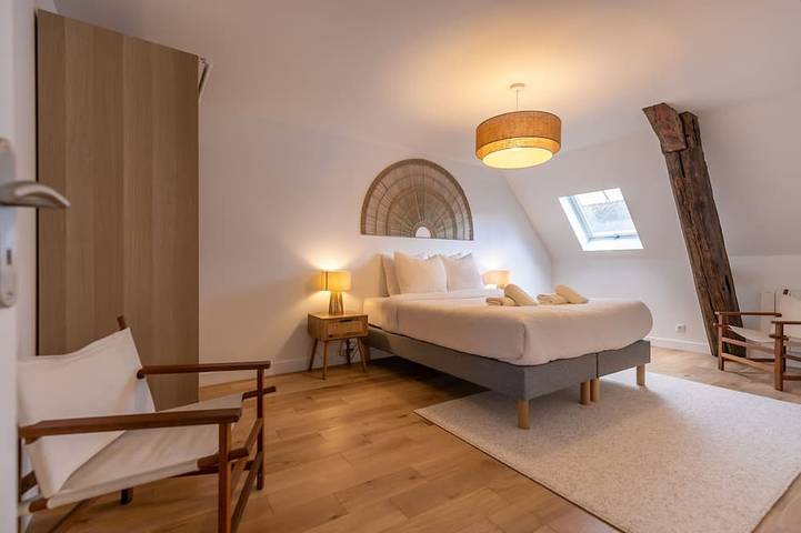 Ganze Wohnung, Apartment-Ensuite mit Dusche-Climatisation-Stadtblick in Romorantin-Lanthenay, Sologne