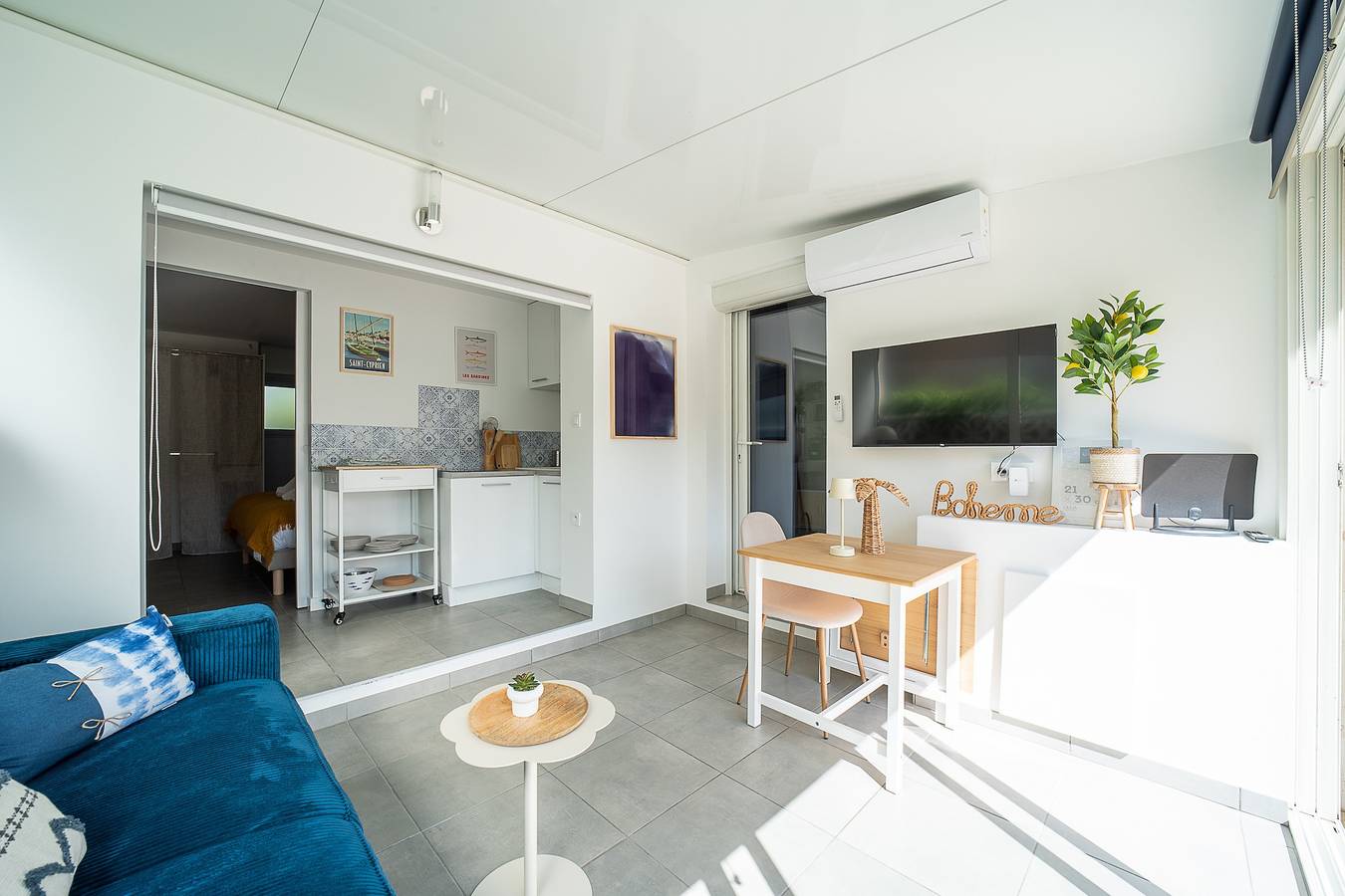Appartement entier, Bohème Bleue - 500m de la Plage in Saint-Cyprien-Plage, Saint-Cyprien