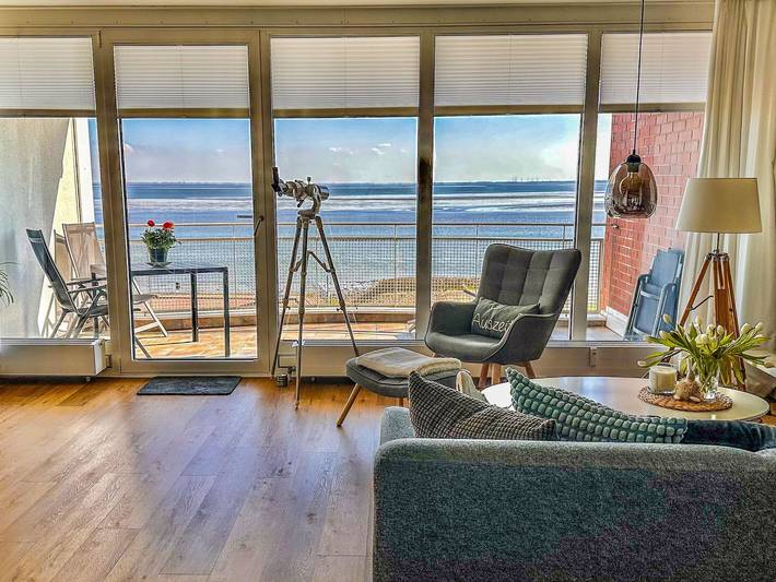 Ferienwohnung für 3 Personen, mit Balkon und Seeblick sowie Ausblick am Südstrand Wilhelmshaven - 3