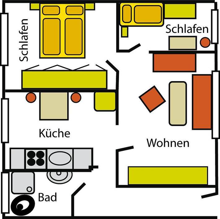 Ganze Wohnung, Ferienwohnung Robbe im Haus Alina in Hafen Büsum, Büsum
