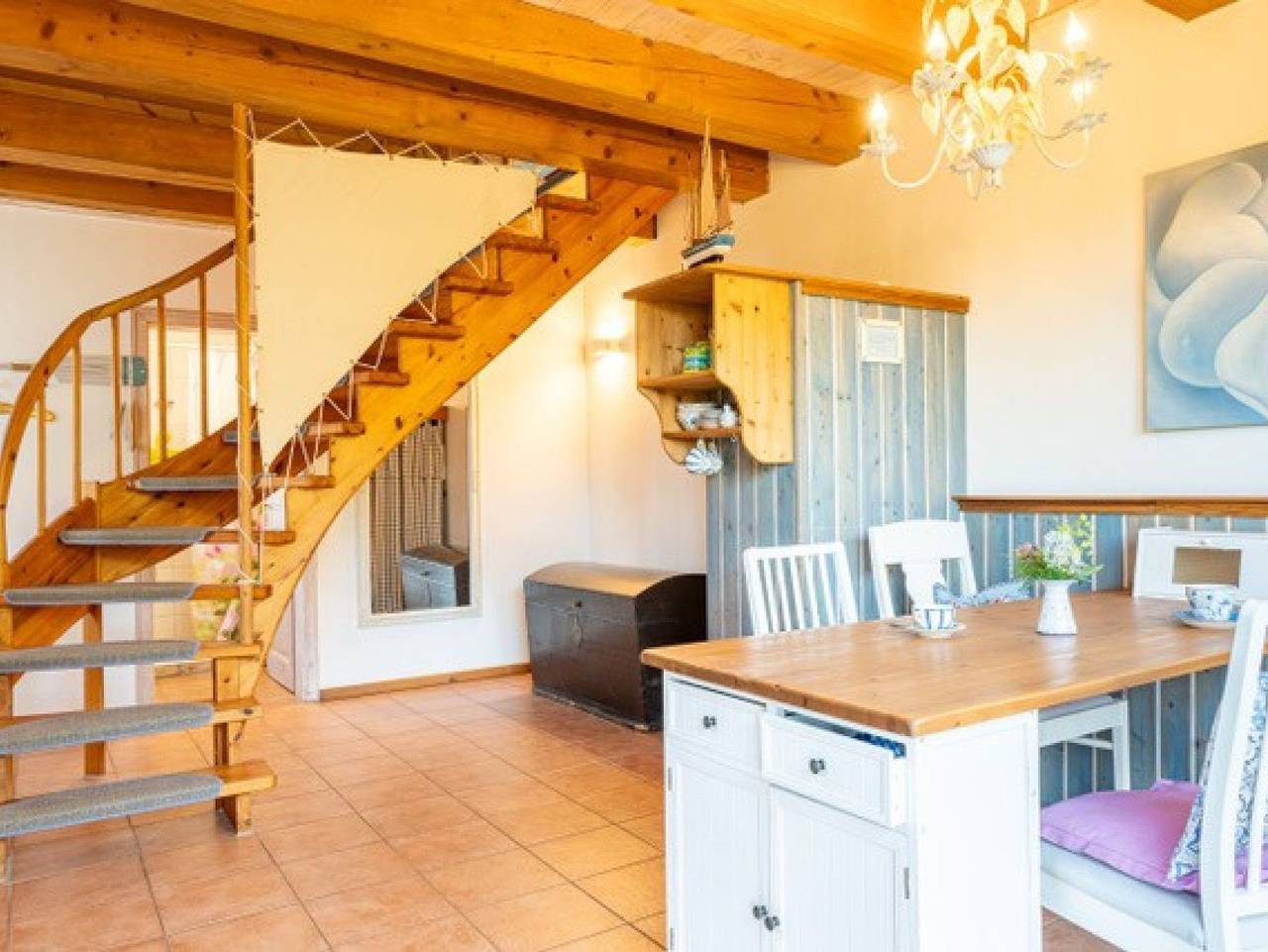 Ganze Ferienwohnung, Landhauswohnungen Mitten auf Rügen - Wohnung Steuerbord - Fewo Gartenseite Steuerbord mit Infrarotsauna in Thesenvitz, Bergen auf Rügen