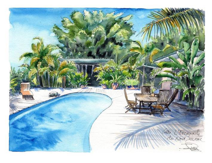 Chambre d’hôte pour 2 personnes, avec piscine ainsi que jardin et terrasse