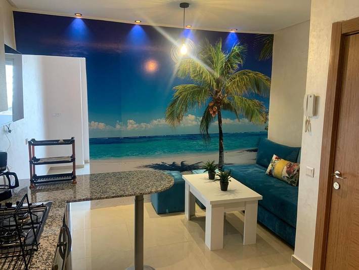 Location de vacances pour 2 personnes, avec piscine ainsi que vue et jardin à Agadir