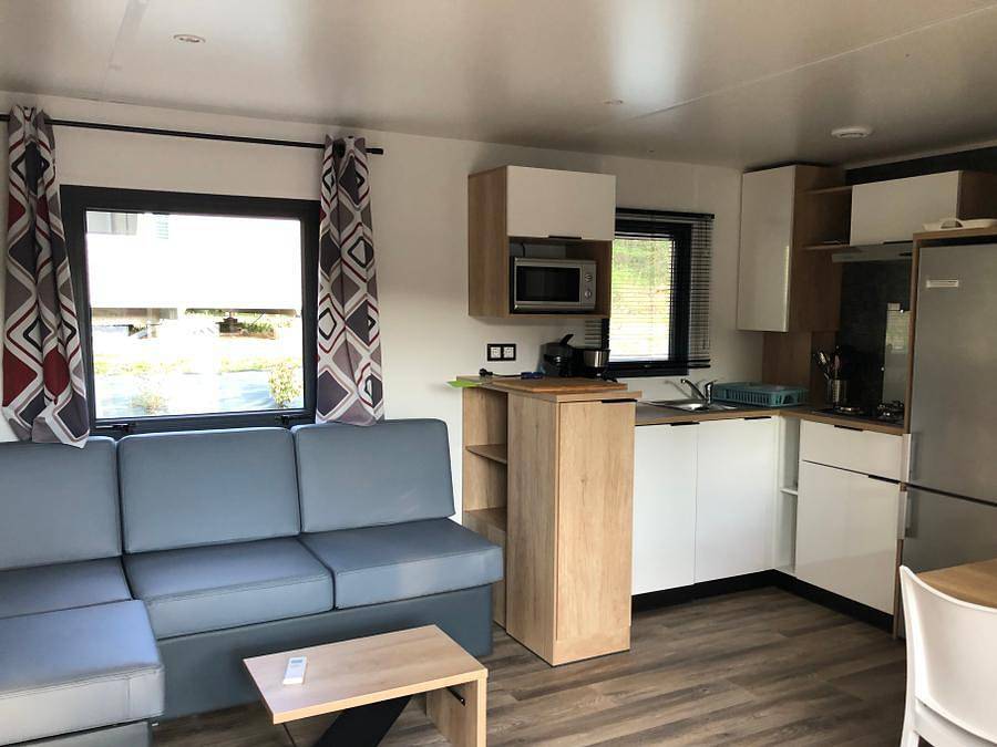 Camping La Castillonderie - Mobilheim 4 personen - Privilège 2 Zimmer - Ankleidezimmer - Klimaanlage + Tv in Thonac, Périgord Noir