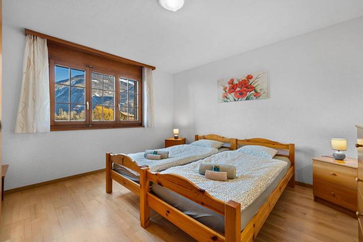 Gîte pour 4 personnes, avec vue et balcon à Saillon