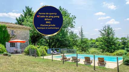 Location de vacances pour 17 personnes, avec jardin ainsi que piscine et vue à Montaigu-de-Quercy