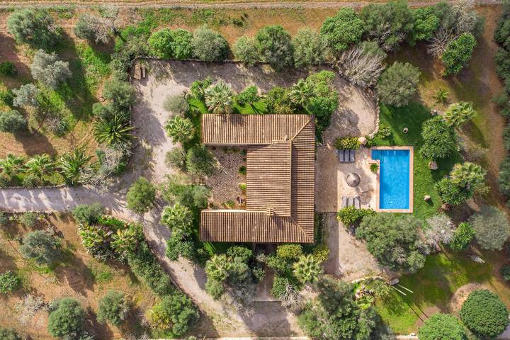 Ferienhaus "Son Barbudet" mit Bergblick, Wlan, Garten, Terrassen & Pool in Campos, Mallorca Süden
