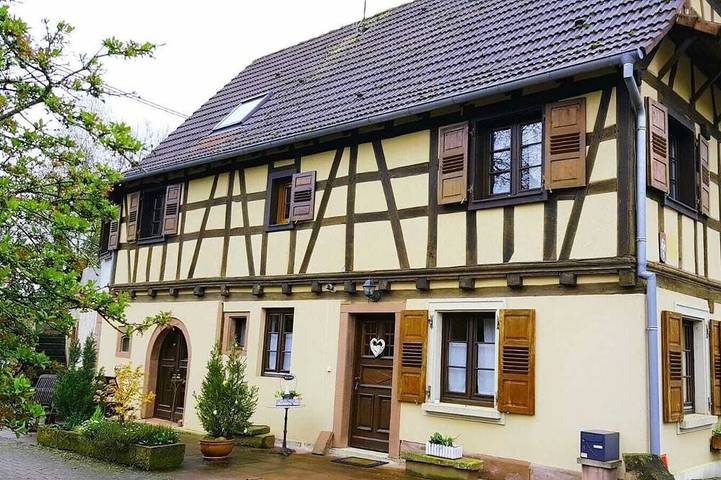 Gîte pour 4 personnes, avec terrasse ainsi que jardin et jacuzzi à Langensoultzbach
