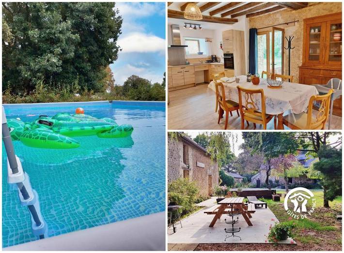 Location de vacances pour 5 personnes, avec Terrasse ainsi que Jardin et Piscine à Vaiges