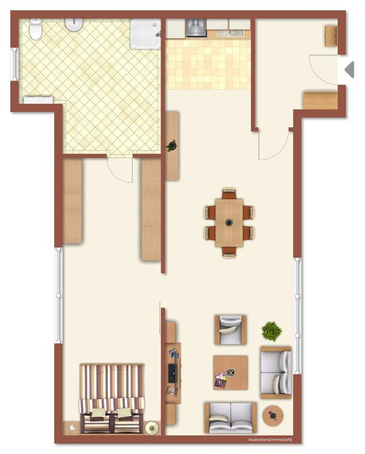 Ferienwohnung für 2 Personen, mit Terrasse und Garten in Diedrichshagen - 2