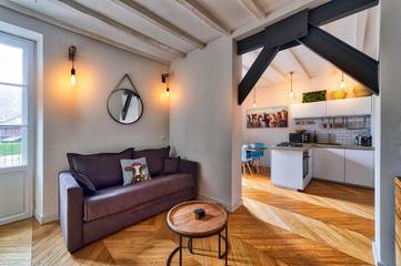 Gîte pour 2 personnes, avec terrasse et vue dans Gare De Chamonix Mont Blanc