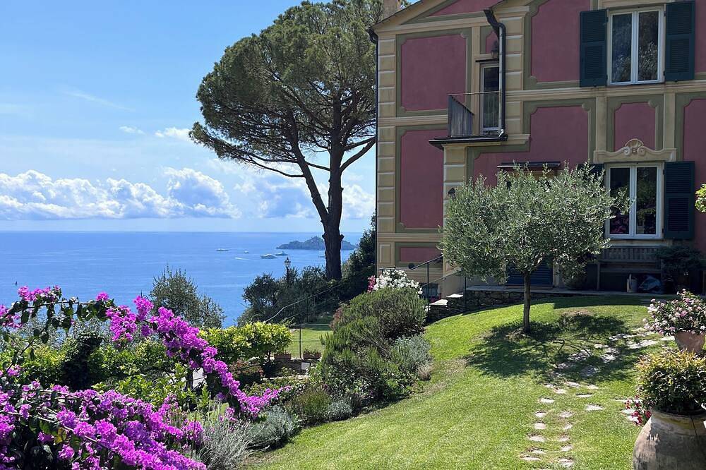 Villa im Grünen mit Meerblick über den Golf von Portofino umgeben in Zoagli, Riviera di Levante