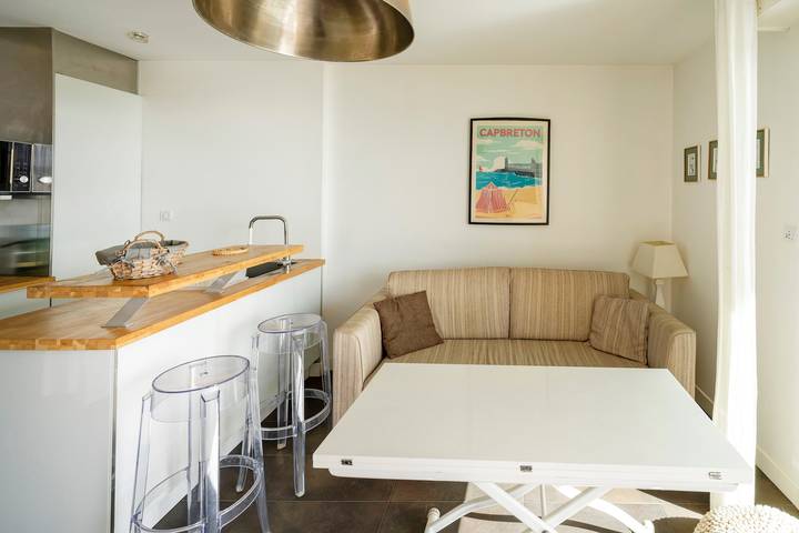Entire studio, Grand Large Studio Apartment – Ocean View, Perfect for a Getaway in Capbreton in Capbreton, Côte d’Argent