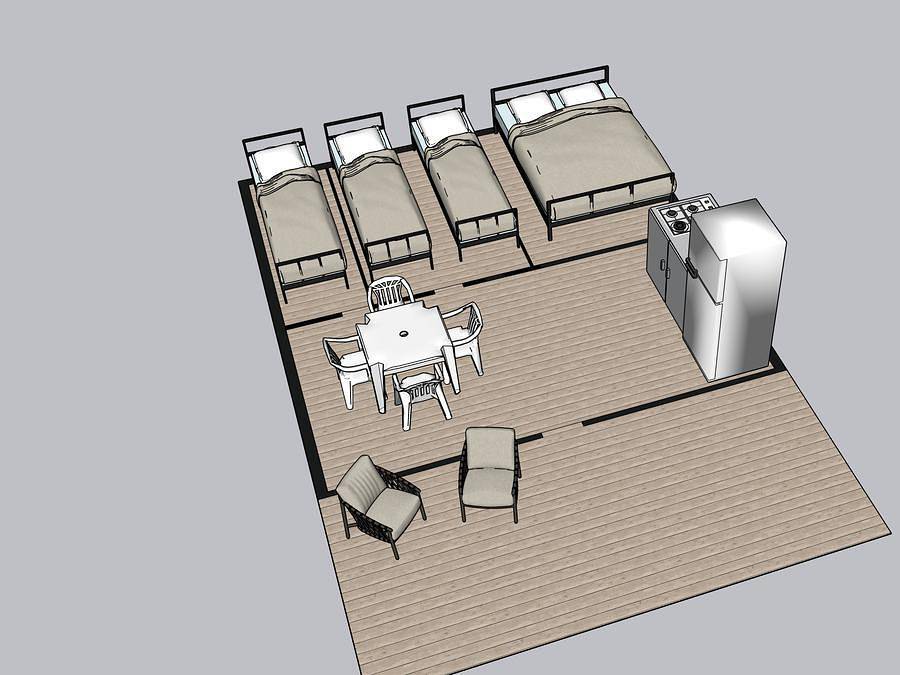Camping Polari - Canvas and wooden tent 5 persons - Safari tent Harmony in Rovinj, Rovinj region