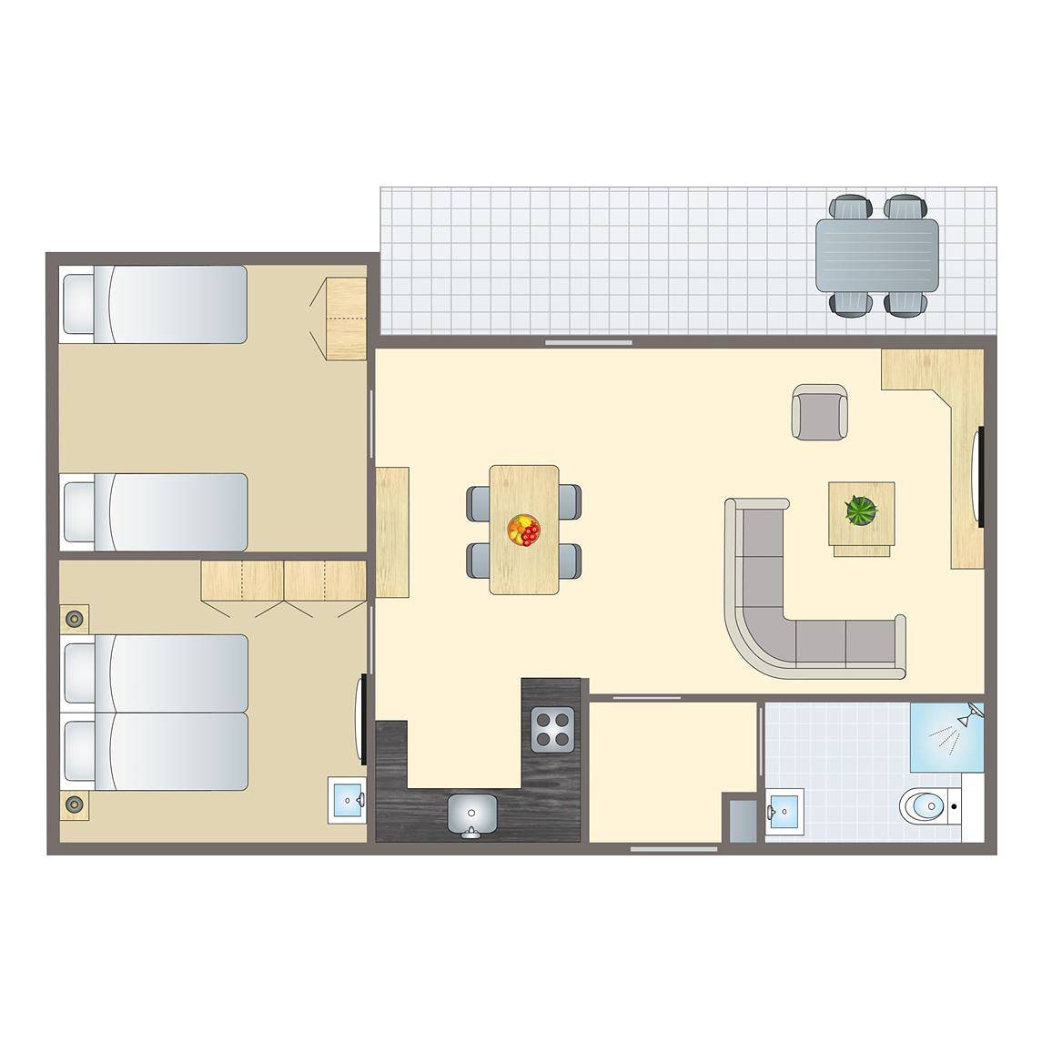 Bungalow für 4 Personen mit Terrasse in Kell am See, Landkreis Trier-Saarburg