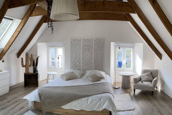 Maison de vacances pour 6 personnes, avec terrasse ainsi que jacuzzi et jardin