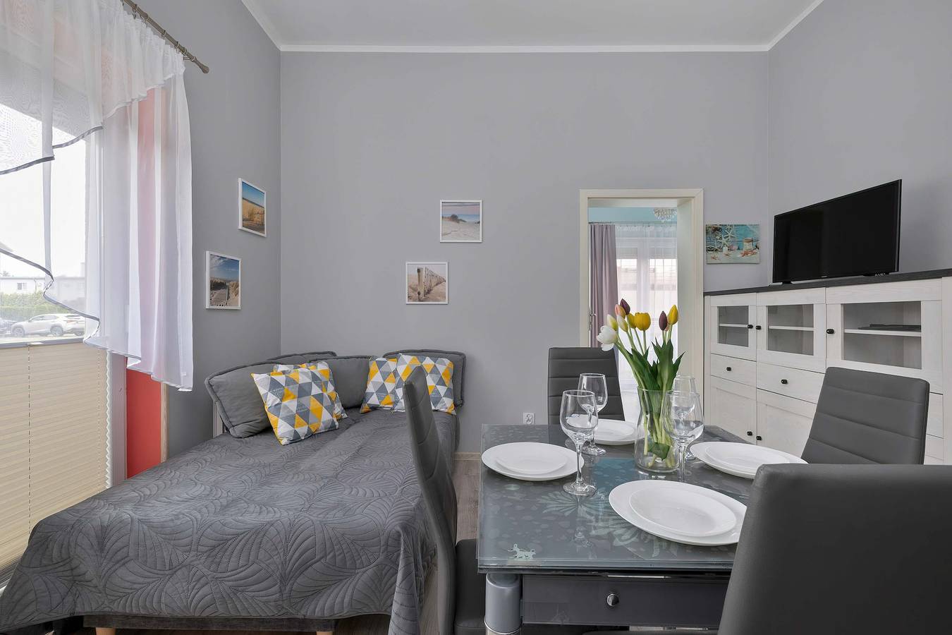 Ganze Wohnung, Ferienwohnung für 4 Personen mit Balkon/Terrasse in Darłówko, Darłowo