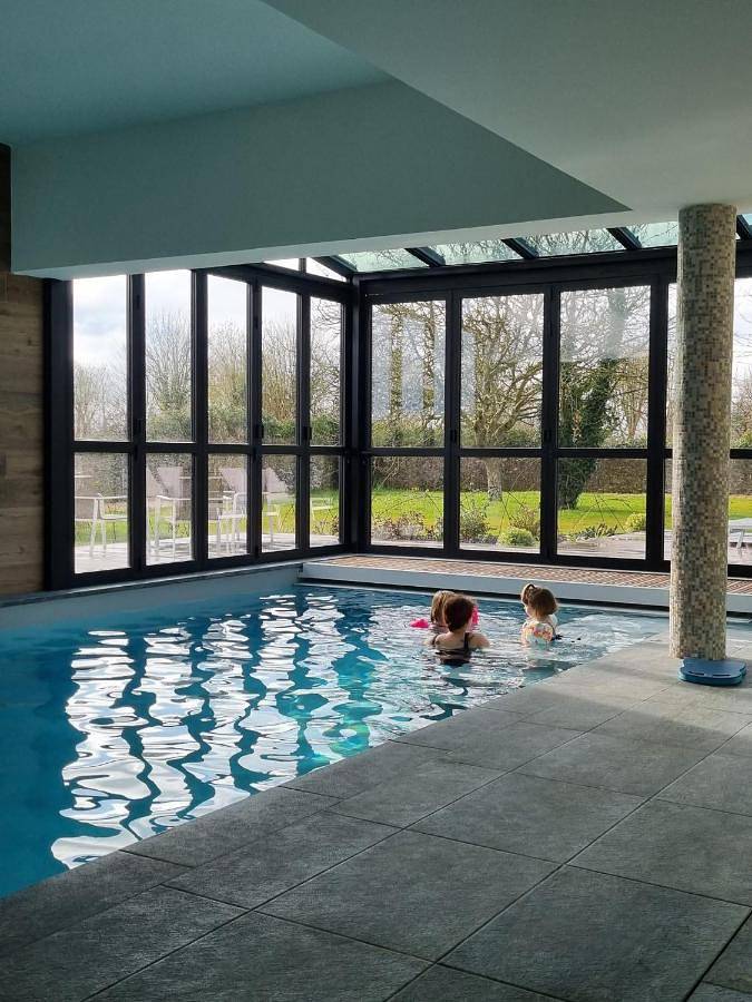 Ferienhaus für 6 Personen, mit Terrasse und Garten sowie Pool und Ausblick in Saint-Benoît-des-Ondes
