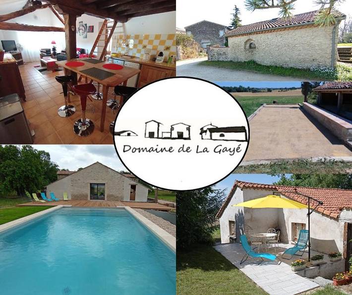 Location de vacances pour 5 personnes, avec Terrasse et Jardin ainsi que Piscine et Vue dans Carbes