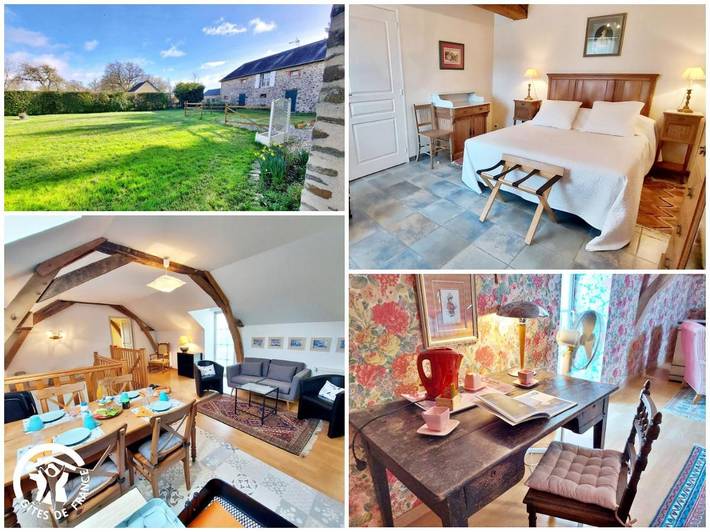 Location de vacances pour 8 personnes, avec jardin à Bazougers