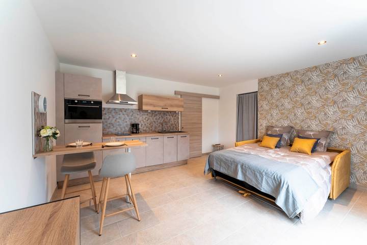 Studio pour 2 personnes, avec jardin, adapté aux familles