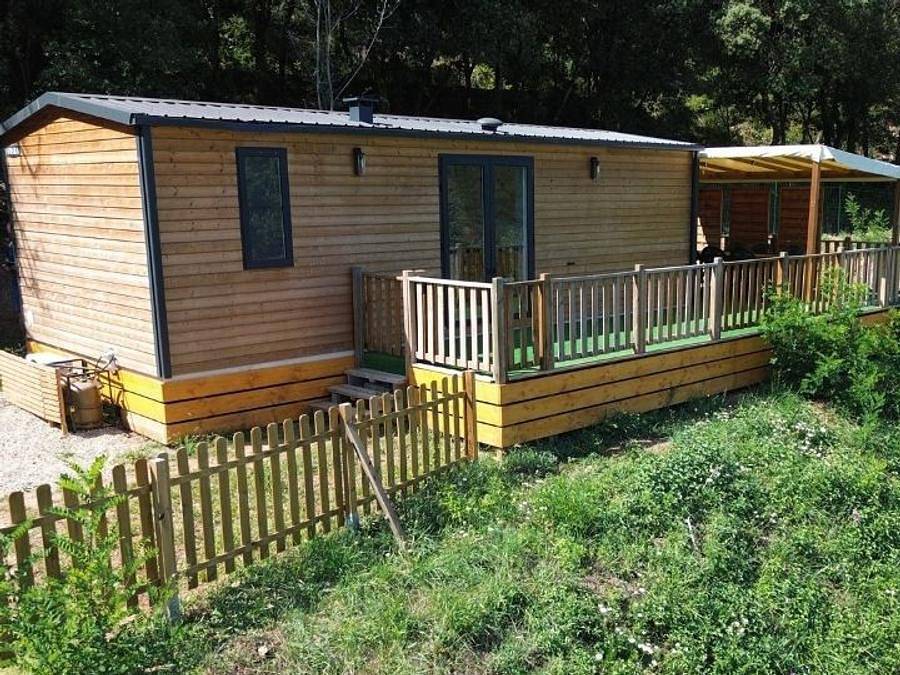 Flower Aloha Camping Club - Mobilhome 9 personnes - Pampa Premium Panoramique 36 m² in Reynès, Région de Céret
