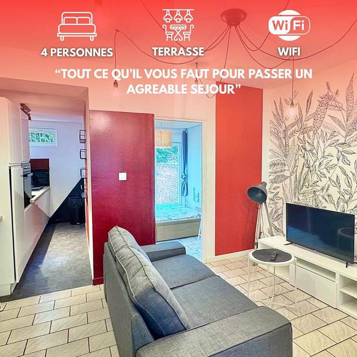 Appartement de vacances pour 4 personnes, avec terrasse, animaux acceptés