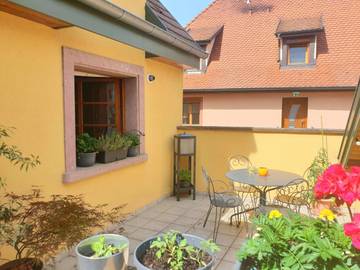 Gîte pour 4 personnes, avec terrasse, animaux acceptés dans Ensisheim