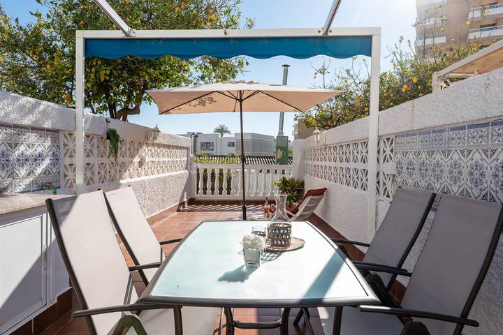Apartamento para 4 personas, con piscina y terraza en Playa El Bajondillo