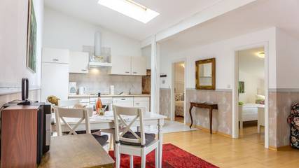 Ferienwohnung für 4 Personen, mit Balkon und Garten sowie Ausblick in Tating
