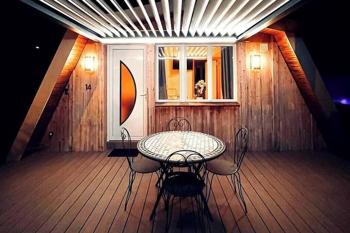 Ferienhaus für 3 Personen, mit Sauna und Whirlpool sowie Balkon - 1
