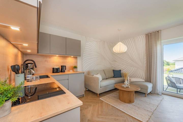 Appartement entier, Hochwertige FeWo "Domizil zum Lerchengrund 05" mit Balkon und Infrarotkabine in Ückeritz, Bernsteinbäder