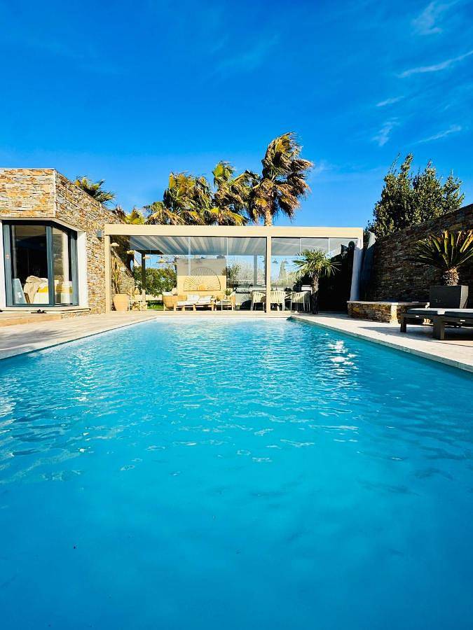 Appartement de vacances pour 2 personnes, avec piscine ainsi que vue et jardin
