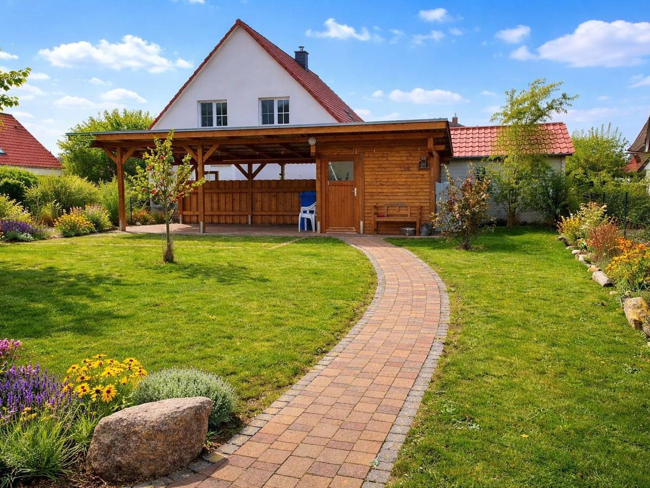 A4 Ferienhaus Sturmvogel mit Kamin Ostseebad Rerik/neu - 4-Raum-Ferienhaus (max. 6 Erw.+1 Baby) mit Kamin in Rerik, Neubukow-Salzhaff