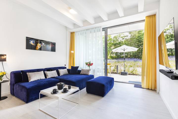 Ferienwohnung für 4 Personen, mit Balkon und Terrasse sowie Sauna