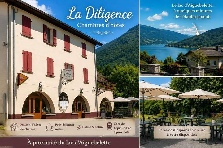 Location de vacances pour 4 personnes, avec terrasse à Lépin-le-Lac