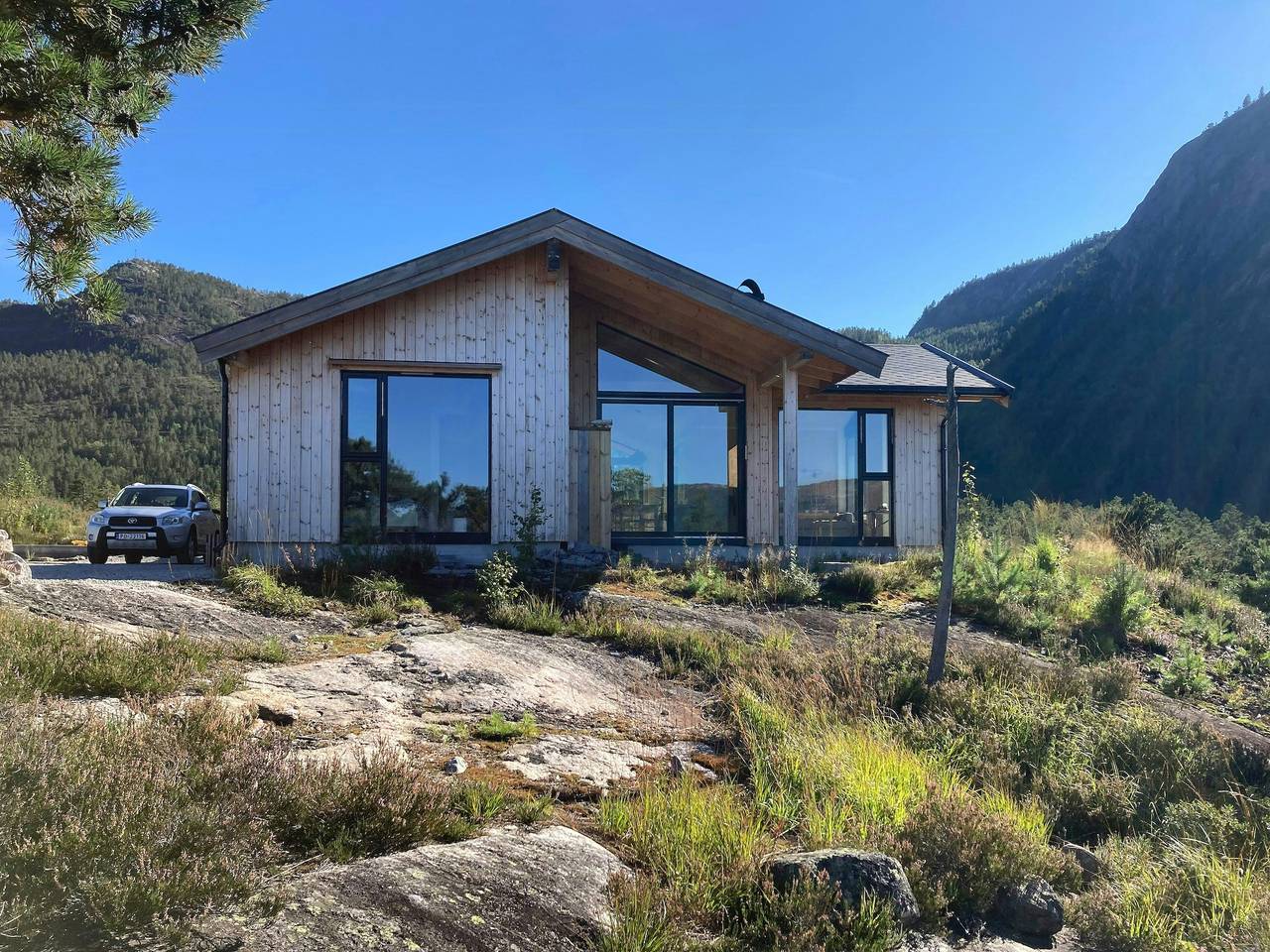 Moderne Hütte mit Panoramablick bei Gautefall in Nissedal