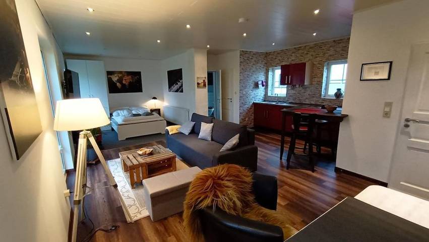 Ferienhaus für 4 Personen, mit Terrasse und Garten sowie Ausblick